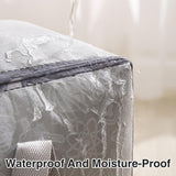 2pcs Cartoon Bear Luggage Organizer Storage Bags Blanket Quilt Closet Box Set - White-M