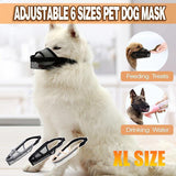 Adjustable XL Size Pet Dog Mask Mouth Muzzle Anti Barking Bite Stop Chewing Mask - Black