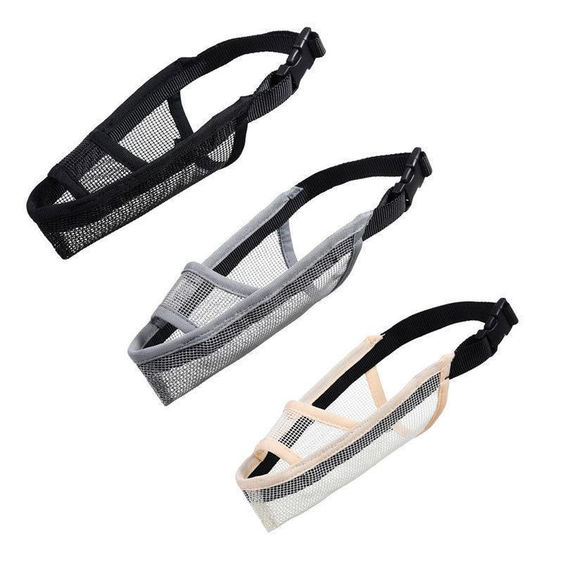 Dog Muzzles: Adjustable XL Size Pet Dog Mask Mouth Muzzle Anti Barking Bite Stop Chewing Mask - Black