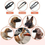 Adjustable XL Size Pet Dog Mask Mouth Muzzle Anti Barking Bite Stop Chewing Mask - Black