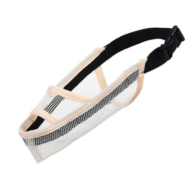 Dog Muzzles: Adjustable XL Size Pet Dog Mask Mouth Muzzle Anti Barking Bite Stop Chewing Mask - Grey