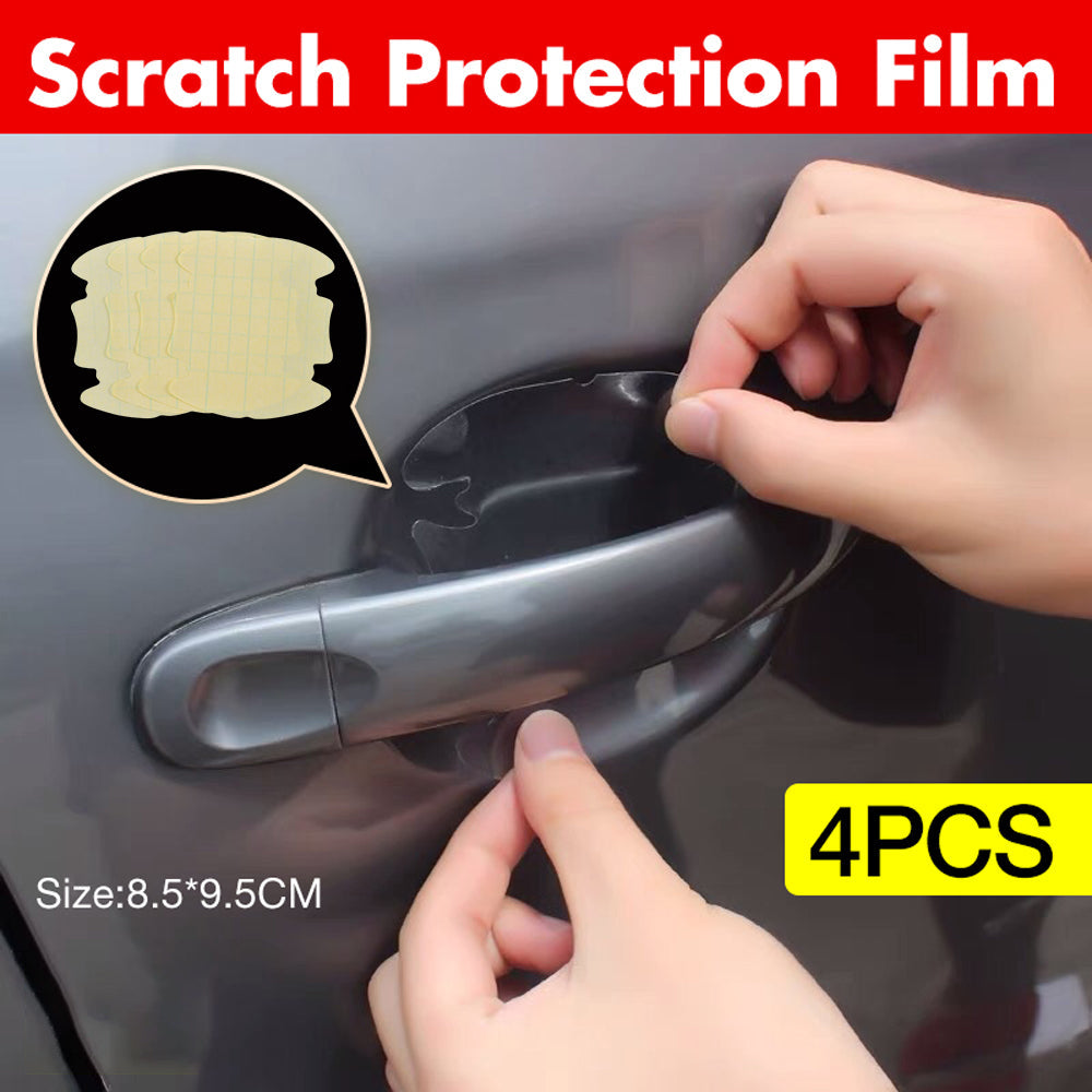 Automotive Decor: 4Pcs Invisible Car Door Handle Films Protective Scratches Protector Accessories