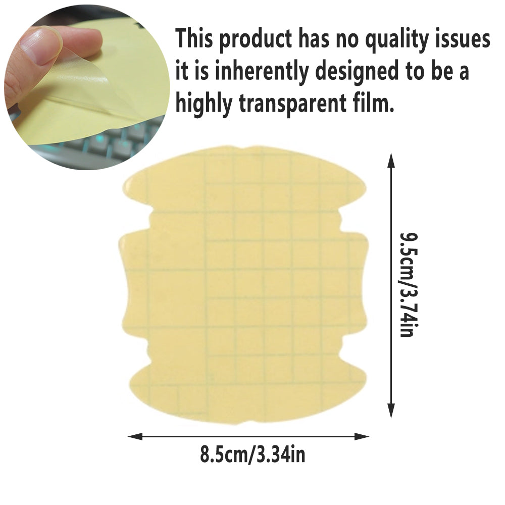 Automotive Decor: 4Pcs Invisible Car Door Handle Films Protective Scratches Protector Accessories