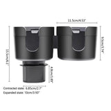 2pcs Car Cup Holder Organiser Dual 2-in-1 Adjustable Drink Holder for Vehicles
