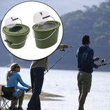 Fishing Tackle: Portable Double Live Fish Bucket Breathable Fish Storage Container for Fishing - M