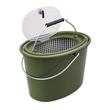 Fishing Tackle: Portable Double Live Fish Bucket Breathable Fish Storage Container for Fishing - M