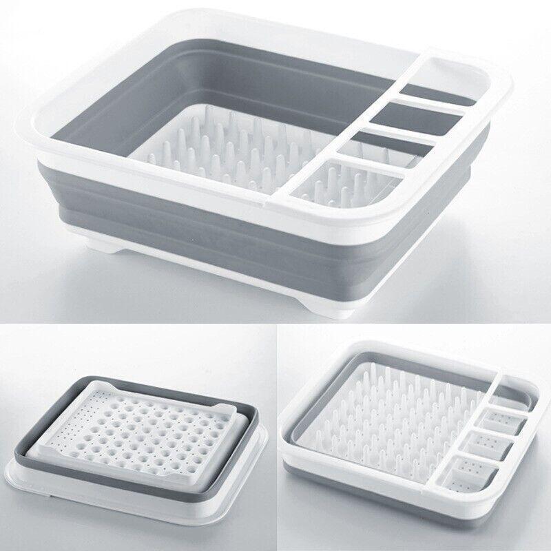 Kitchen & Dining Chairs: Home Master Collapsible Dish Drainer Small Spaces Camping Caravan 34CM X 28.5CM