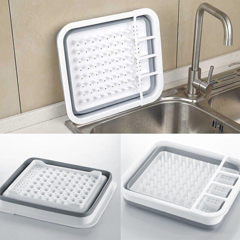 Kitchen & Dining Chairs: Home Master Collapsible Dish Drainer Small Spaces Camping Caravan 34CM X 28.5CM