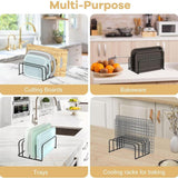 Storage Boxes: Home Kitchen Chopping Board Draining Rack Multifunction Storage Shelf Organizer