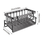Storage Boxes: Kitchen Sink Caddy Storage Organizer Steel Sponge Soap Brush Holder Faucet Rack