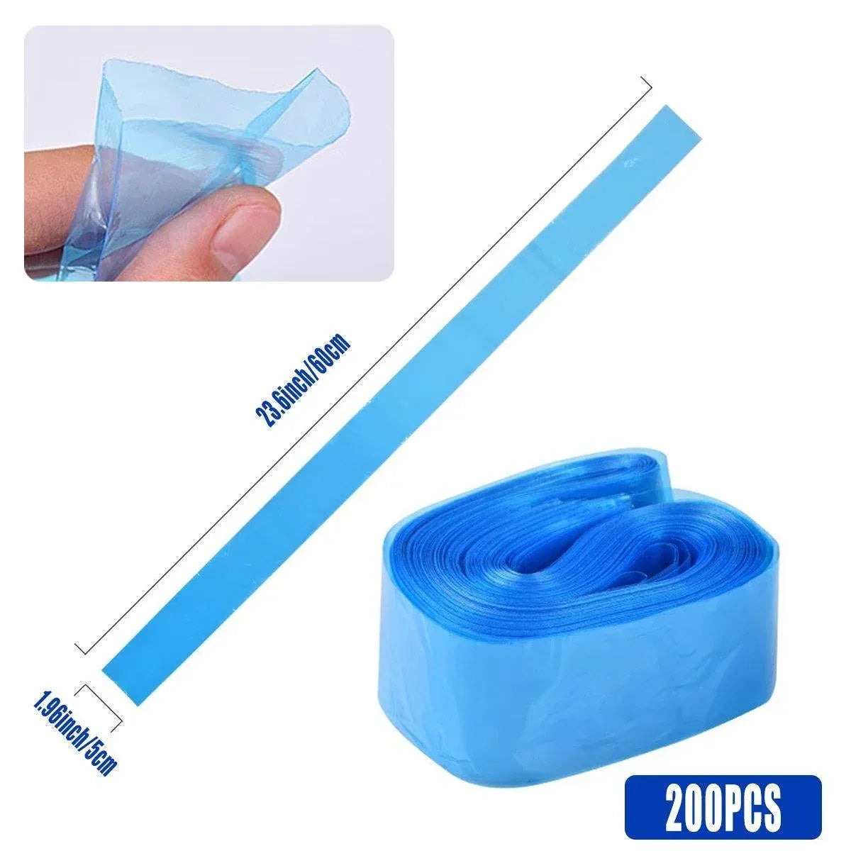 Disposable Tattoo Clip Cord Covers, Blue, 60 x 5 cm, Pack of 200
