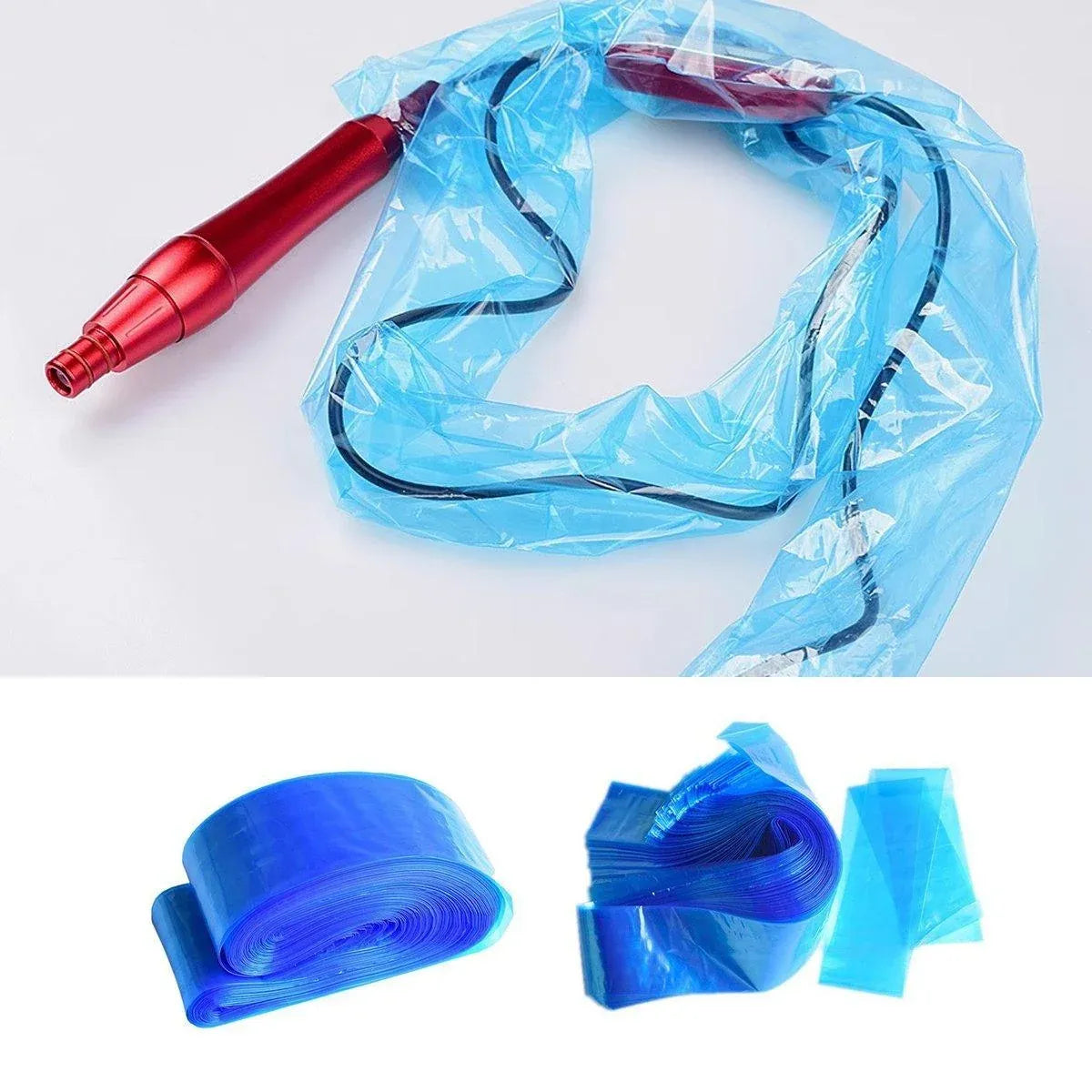 Disposable Tattoo Clip Cord Covers, Blue, 60 x 5 cm, Pack of 200