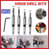 Tool Blades: 4X Self-Centering Drill Bits Hex Shank Pilot Door Drawer Hinge Hole Screw Guide