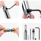 Tool Blades: 4X Self-Centering Drill Bits Hex Shank Pilot Door Drawer Hinge Hole Screw Guide