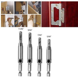 Tool Blades: 4X Self-Centering Drill Bits Hex Shank Pilot Door Drawer Hinge Hole Screw Guide