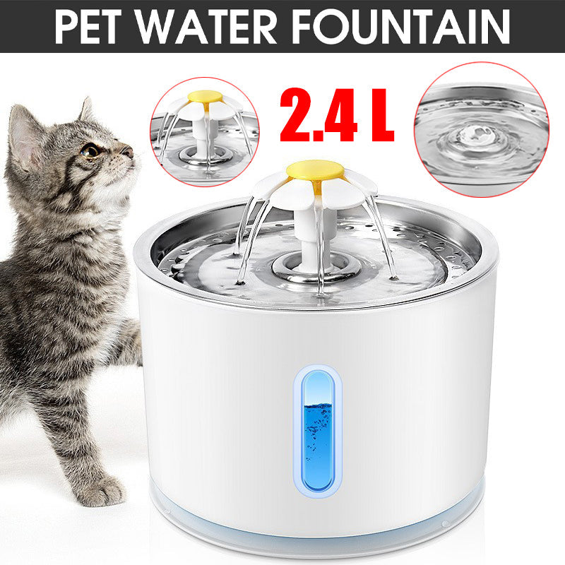 Dog Bowls, Feeders & Waterers: LED Pet Water Fountain 24L Automatic Drinking Dispenser for Cats and Dogs