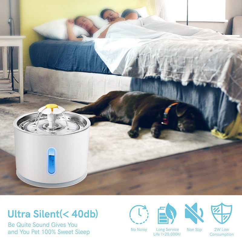 Dog Bowls, Feeders & Waterers: LED Pet Water Fountain 24L Automatic Drinking Dispenser for Cats and Dogs