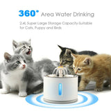 Dog Bowls, Feeders & Waterers: LED Pet Water Fountain 24L Automatic Drinking Dispenser for Cats and Dogs