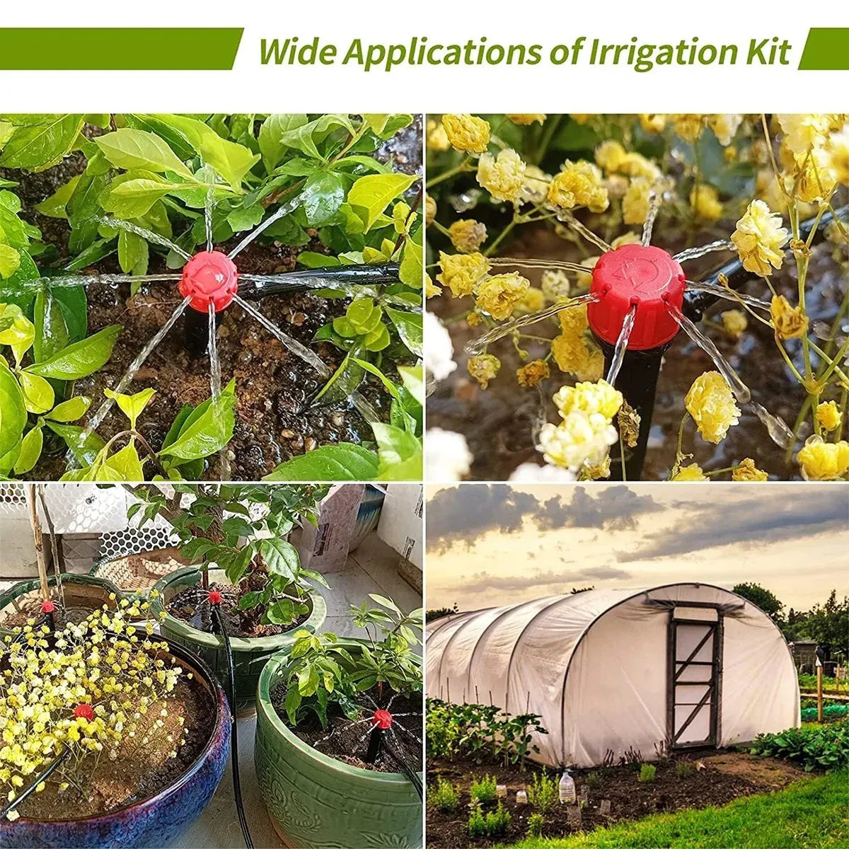 Adjustable Irrigation Misting Dripper 360-degree Sprinkler Drip Watering Tool - Red