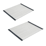 Kitchen Utensils: Multifunctional Stainless Steel Draining Rack Folding Sink Organizer for Kitchen - 580 x 400mm