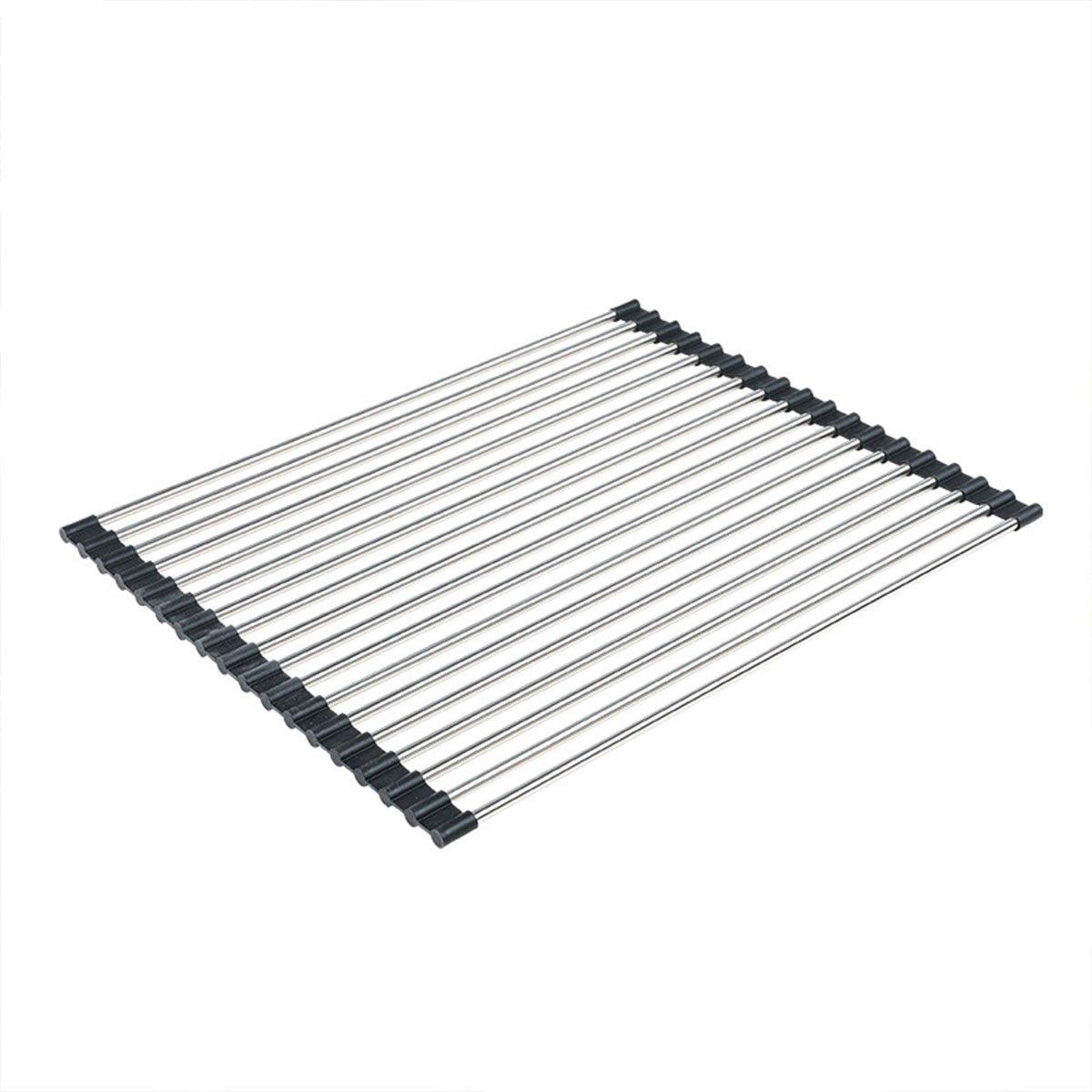 Kitchen Utensils: Multifunctional Stainless Steel Draining Rack Folding Sink Organizer for Kitchen - 580 x 400mm