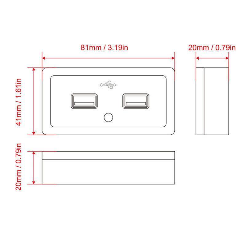 Automotive Parts: Dual USB Car Charger Socket Panel 5V 3.1A 12V 24V for Car RV Motorcycle