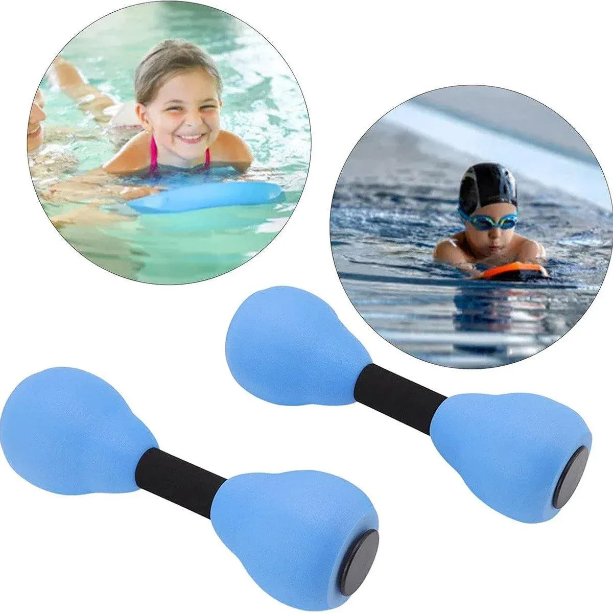 2-Piece Blue Aquatic Exercise Dumbbell Pair