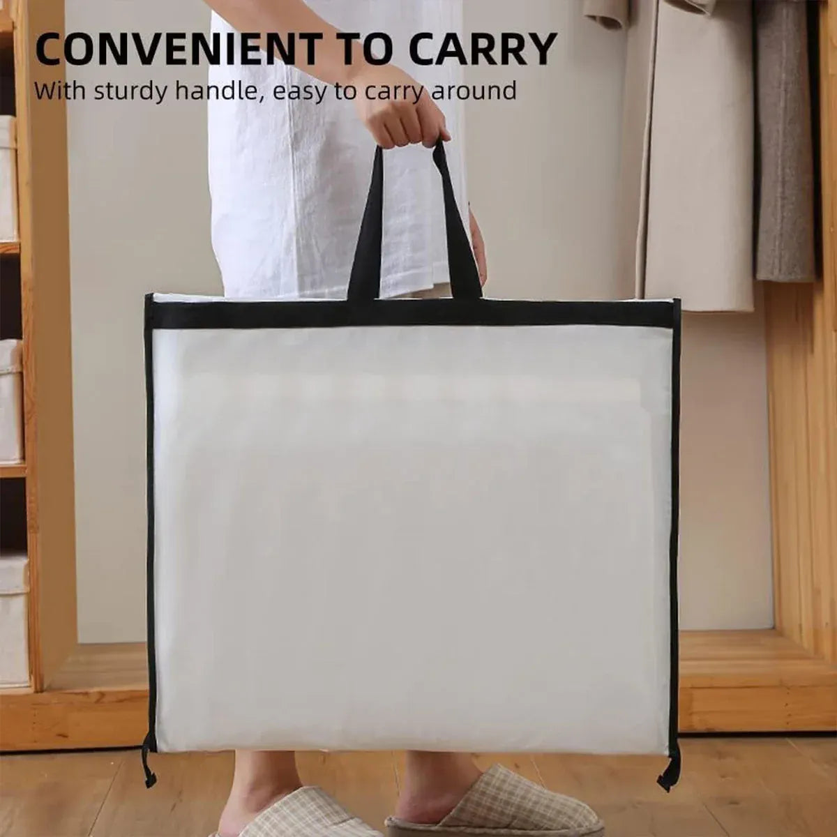 Clothes Dustproof Cover Foldable Moisture-Proof For Household Dress Suit Storage - White