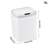 Automatic Bins: Sensor Trash Bin Touchless 16L White Automatic Motion Kitchen Rubbish Can