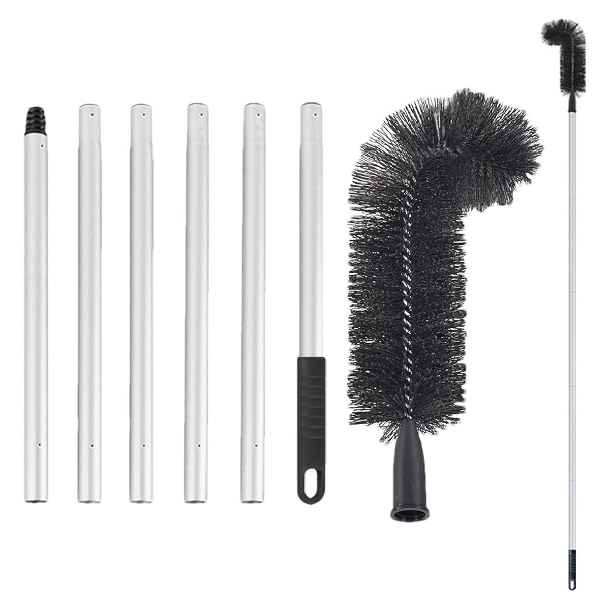 Toilet Brushes & Holders: Gutter Cleaning Brush Roofing Tool with Pole 208cm for Long Splicing Gutter