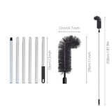 Toilet Brushes & Holders: Gutter Cleaning Brush Roofing Tool with Pole 208cm for Long Splicing Gutter
