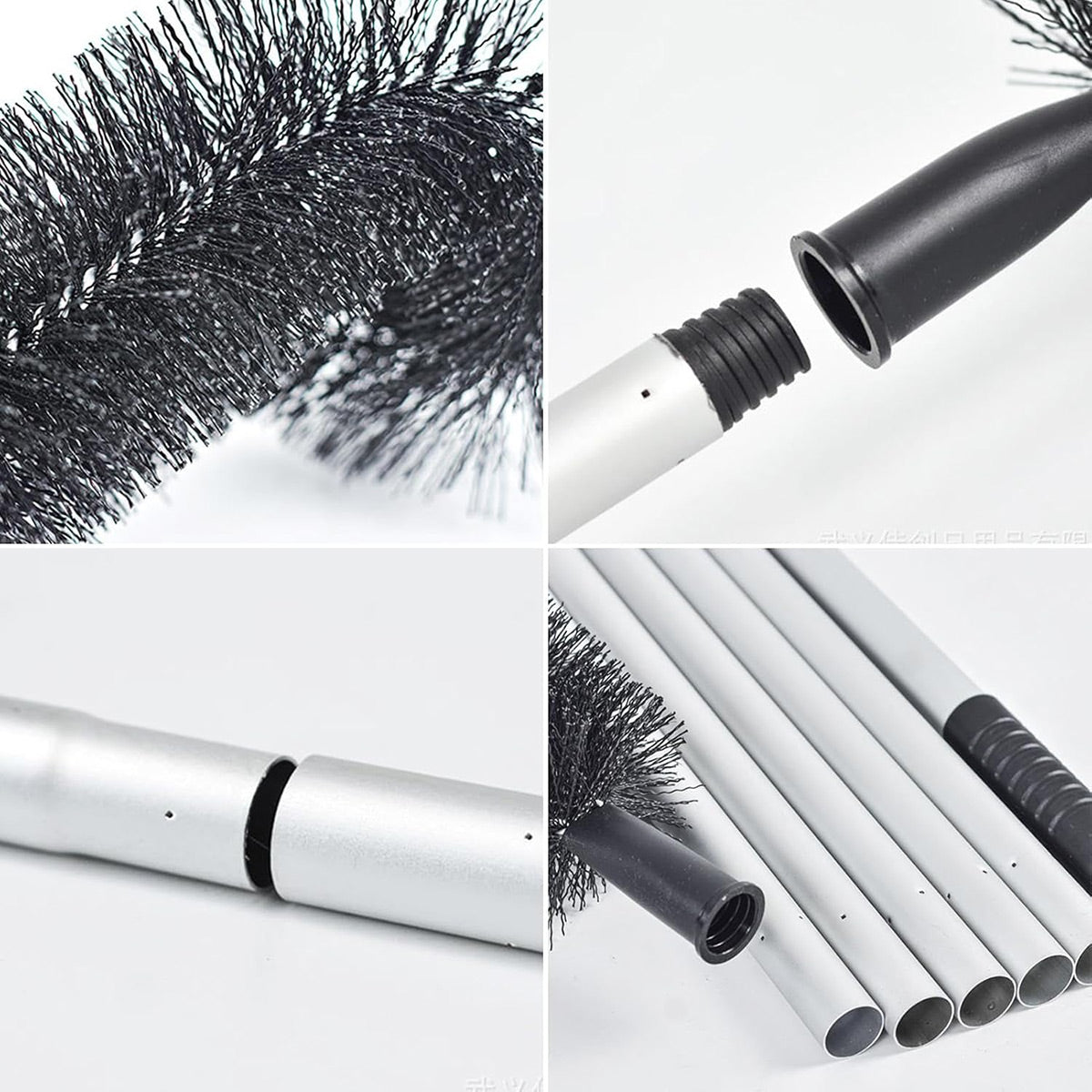 Toilet Brushes & Holders: Gutter Cleaning Brush Roofing Tool with Pole 208cm for Long Splicing Gutter