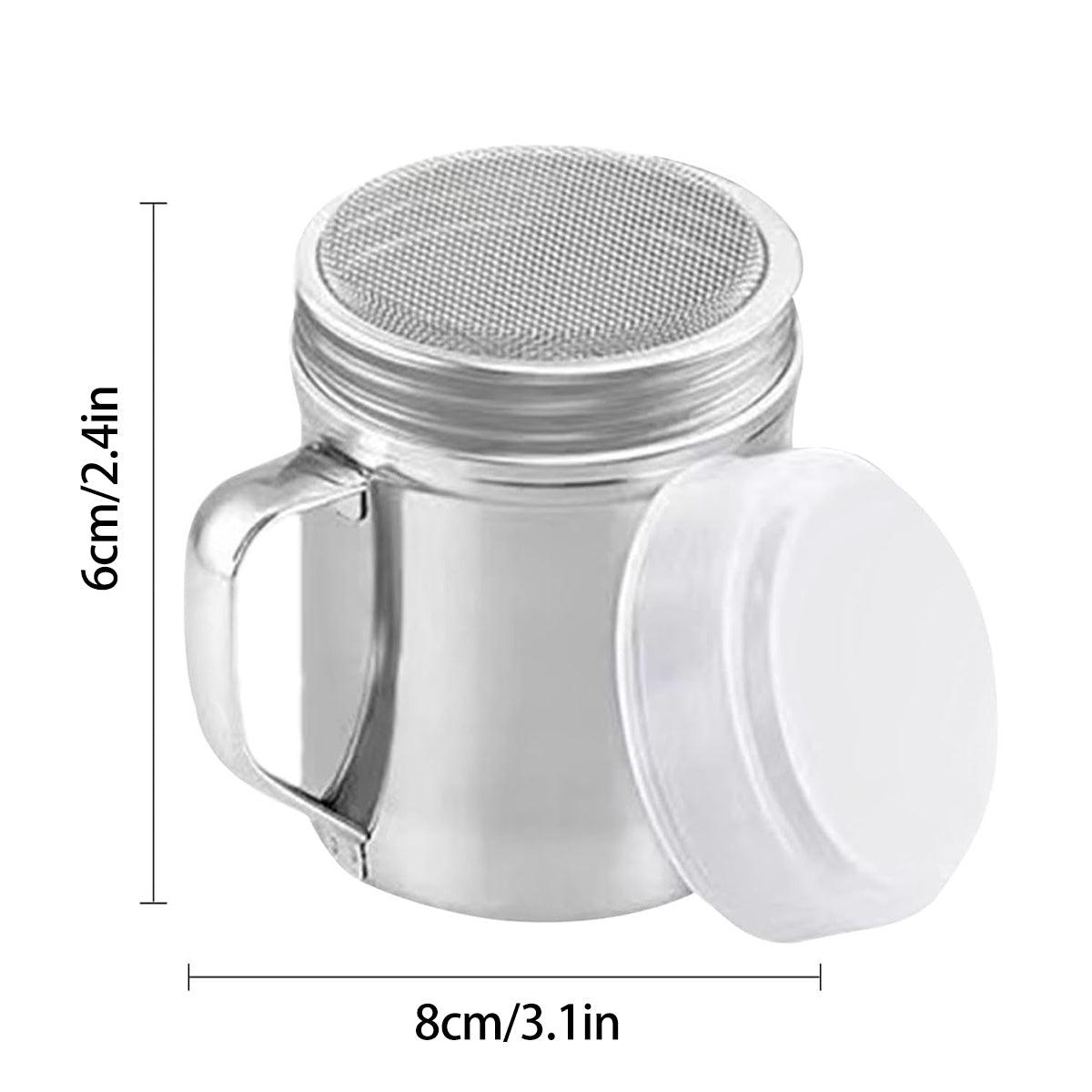 Bakeware & Accessories: Stainless Steel Powder Shaker Mesh Sugar Flour Dispenser Spice Baking Tool
