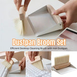 Commercial Cleaning Equipment: Mini White Brush Broom with Dustpan Car Desk Table Keyboard Cleaning Portable