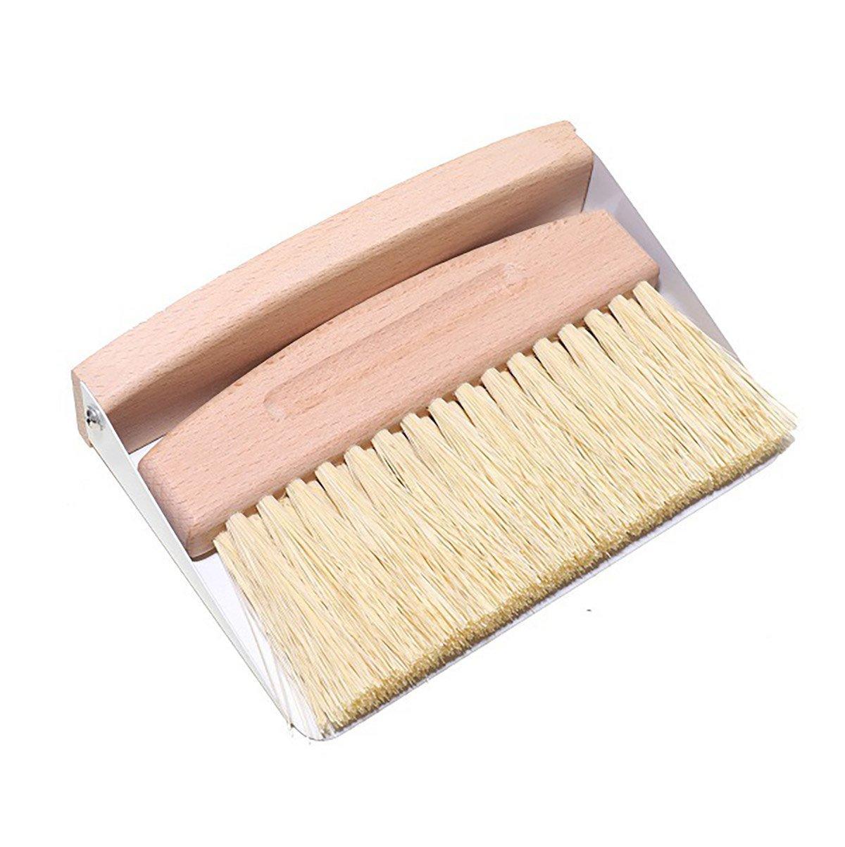 Commercial Cleaning Equipment: Mini White Brush Broom with Dustpan Car Desk Table Keyboard Cleaning Portable