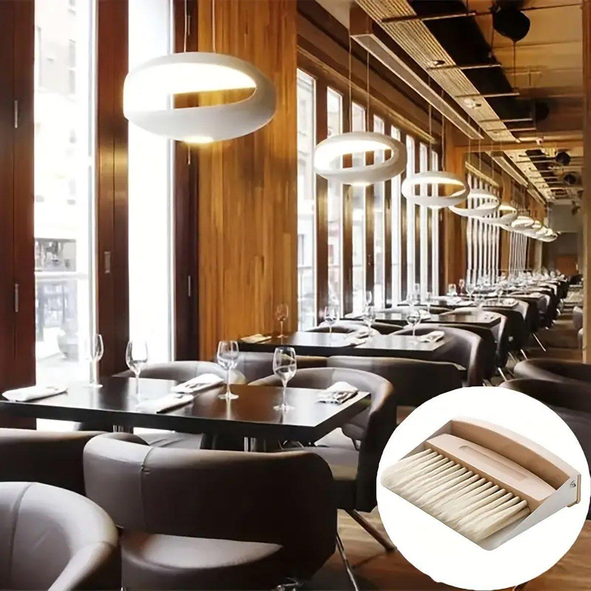 Commercial Cleaning Equipment: Mini White Brush Broom with Dustpan Car Desk Table Keyboard Cleaning Portable