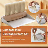 Commercial Cleaning Equipment: Mini White Brush Broom with Dustpan Car Desk Table Keyboard Cleaning Portable