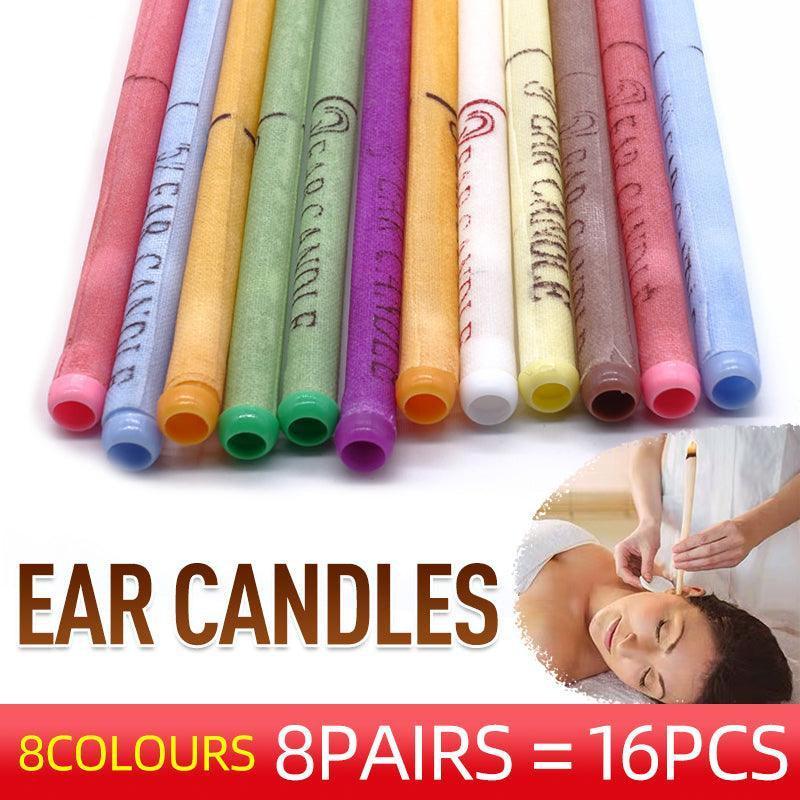 Cosmetics: 16Pcs Scented Ear Candles Aromatherapy Wax Relaxation Set Multi Colour