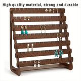 Jewellery Making Kits: Vintage Wooden Earring Holder Jewelry Display Stand Organizer for Earrings