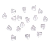 100PCS Clear Silicone Earring Backs Soft Hypoallergenic Stoppers 5mm