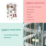 360-Degree Rotating Earring Holder Jewellery Rack Display Stand Organizer