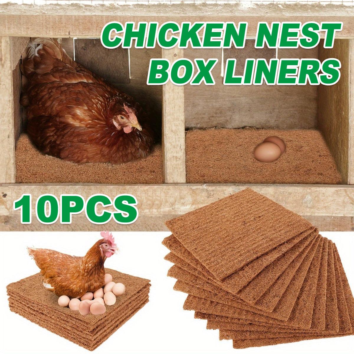 Coop & Hutch Accessories: 10pcs Chicken Nest Box Liner Soft Cushions for Poultry Hen Laying Coop Nest Pads