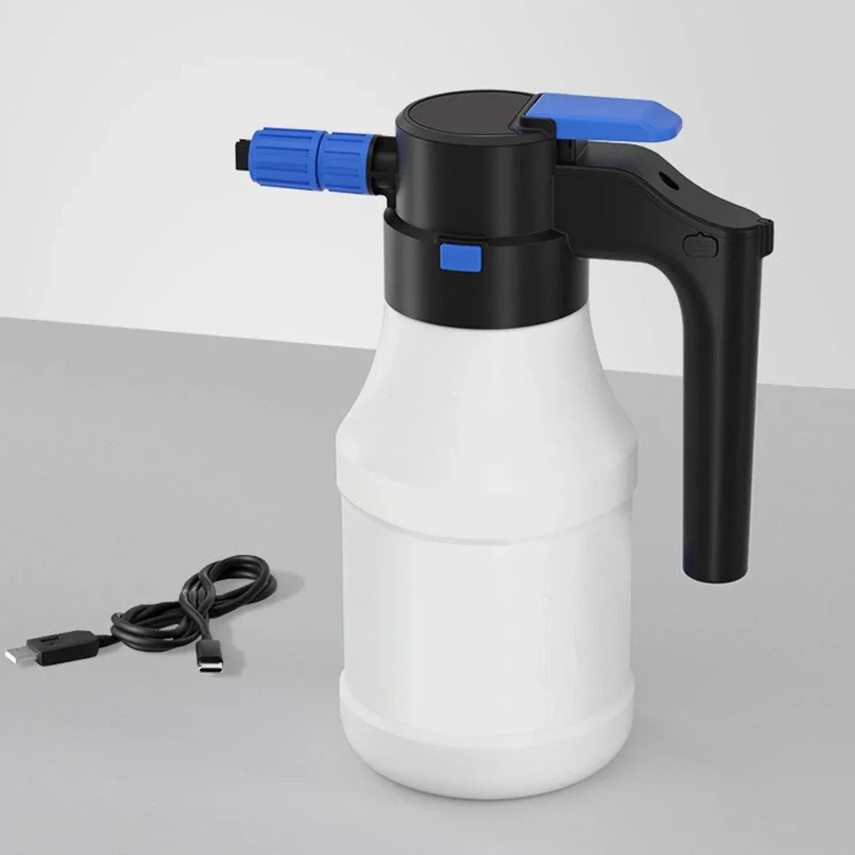 Cordless Electric Foam Sprayer 1.5L USB Rechargeable for Car and Garden, 1 Piece