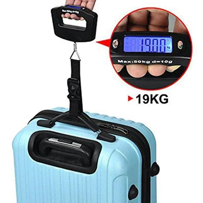 Digital Hanging Luggage Scale, Portable Travel Suitcase Weighing Scale - 1 Pc