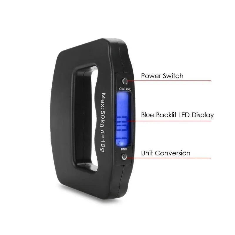 Digital Hanging Luggage Scale, Portable Travel Suitcase Weighing Scale - 1 Pc