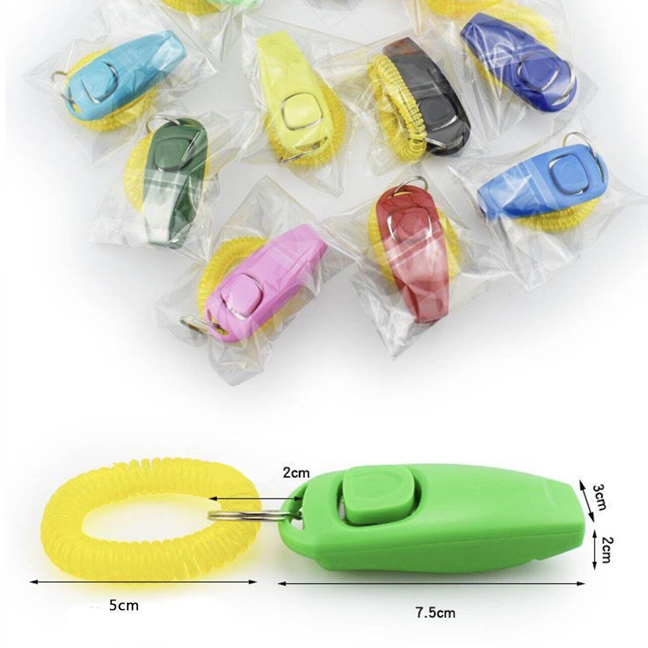 Dog Training Aids: Dog Whistle and Clicker Set for Training Stop Barking Obedience Tool Combo - Emerald Green