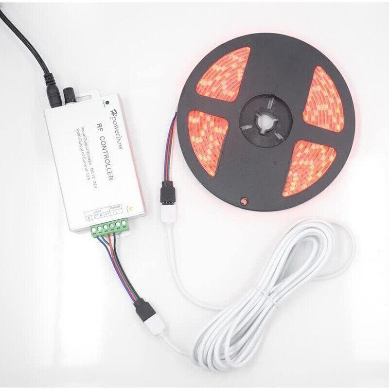 Power & Electrical Supplies: 1-10M White LED RGB Light Strip Extension Cord Cable Lead Connector 4 Pin - 1M