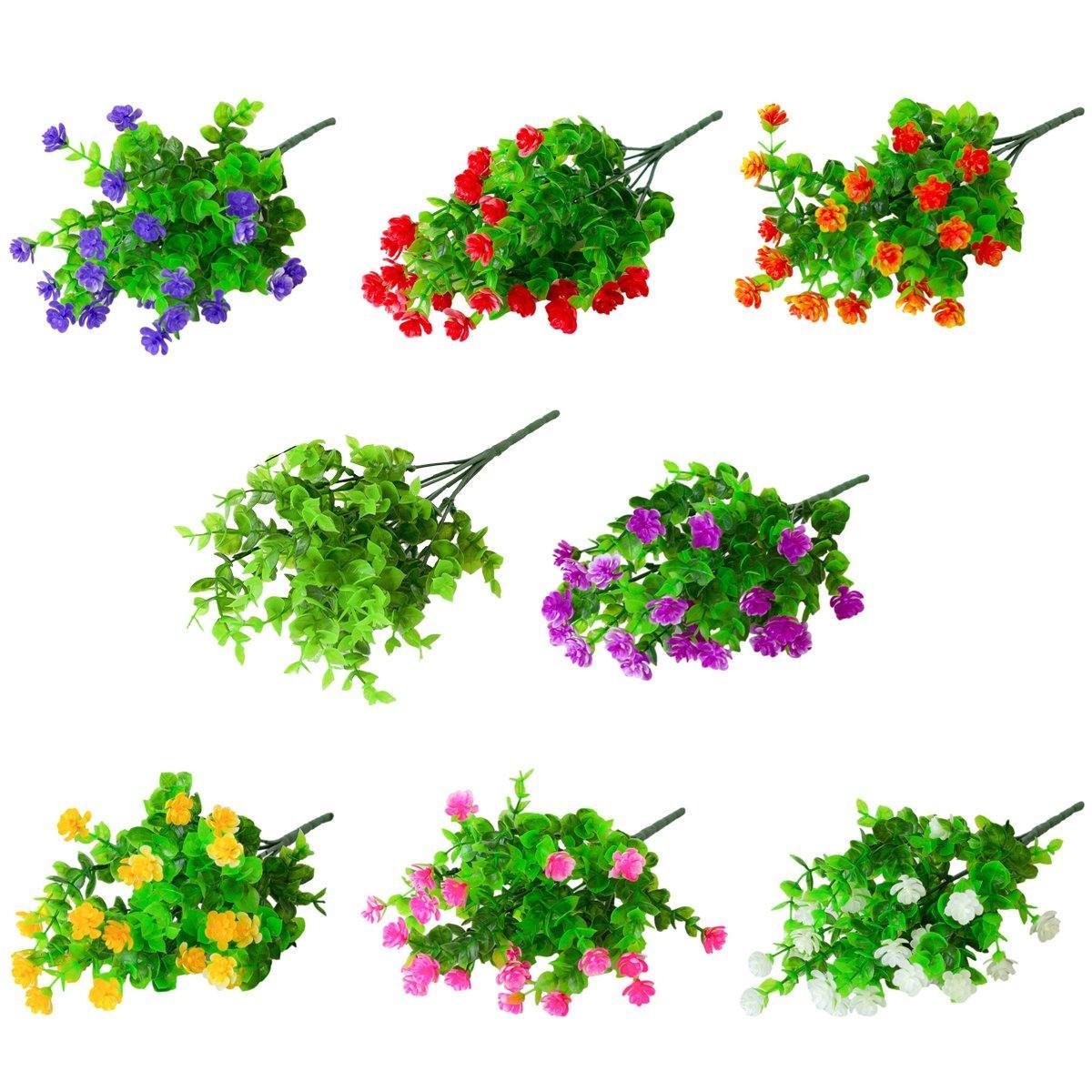 Artificial Flowers & Plants: 8pcs Artificial Camellia Flowers Realistic Silk Floral Decoration for Home Decor