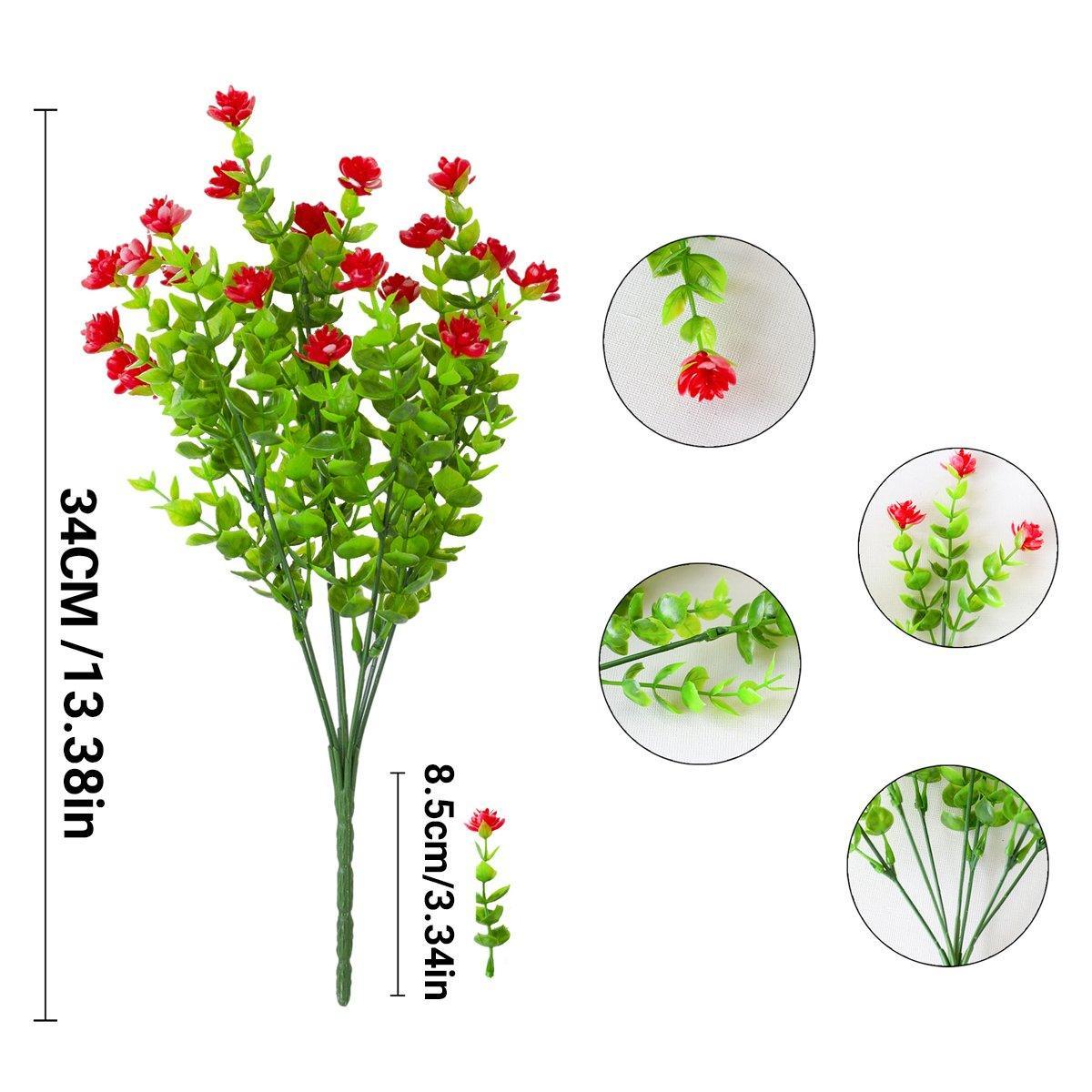 Artificial Flowers & Plants: 8pcs Artificial Camellia Flowers Realistic Silk Floral Decoration for Home Decor