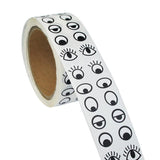 2 Rolls Cartoon Eye Stickers Self-Adhesive DIY Craft Paper for Handmade Projects